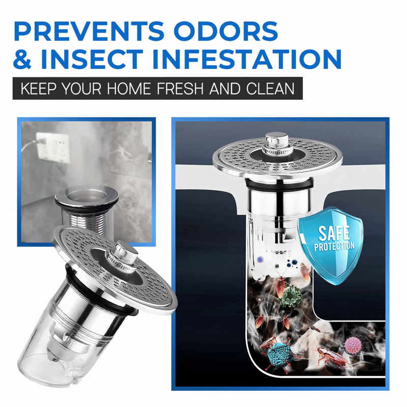 GFOUK™ Stainless Steel Washing Basin Anti-Clogging Anti-odor Pop-up Drain Stopper & Hair Catcher
